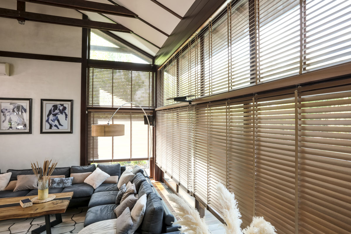 Wooden and bamboo blinds